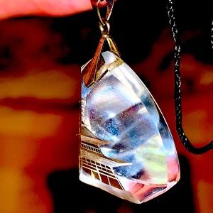Crystal Reversed Crystal Pagoda Pendant